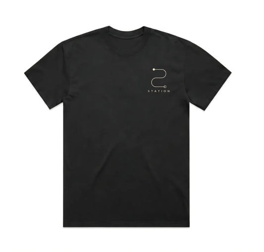 STATION Faded Tee - Black