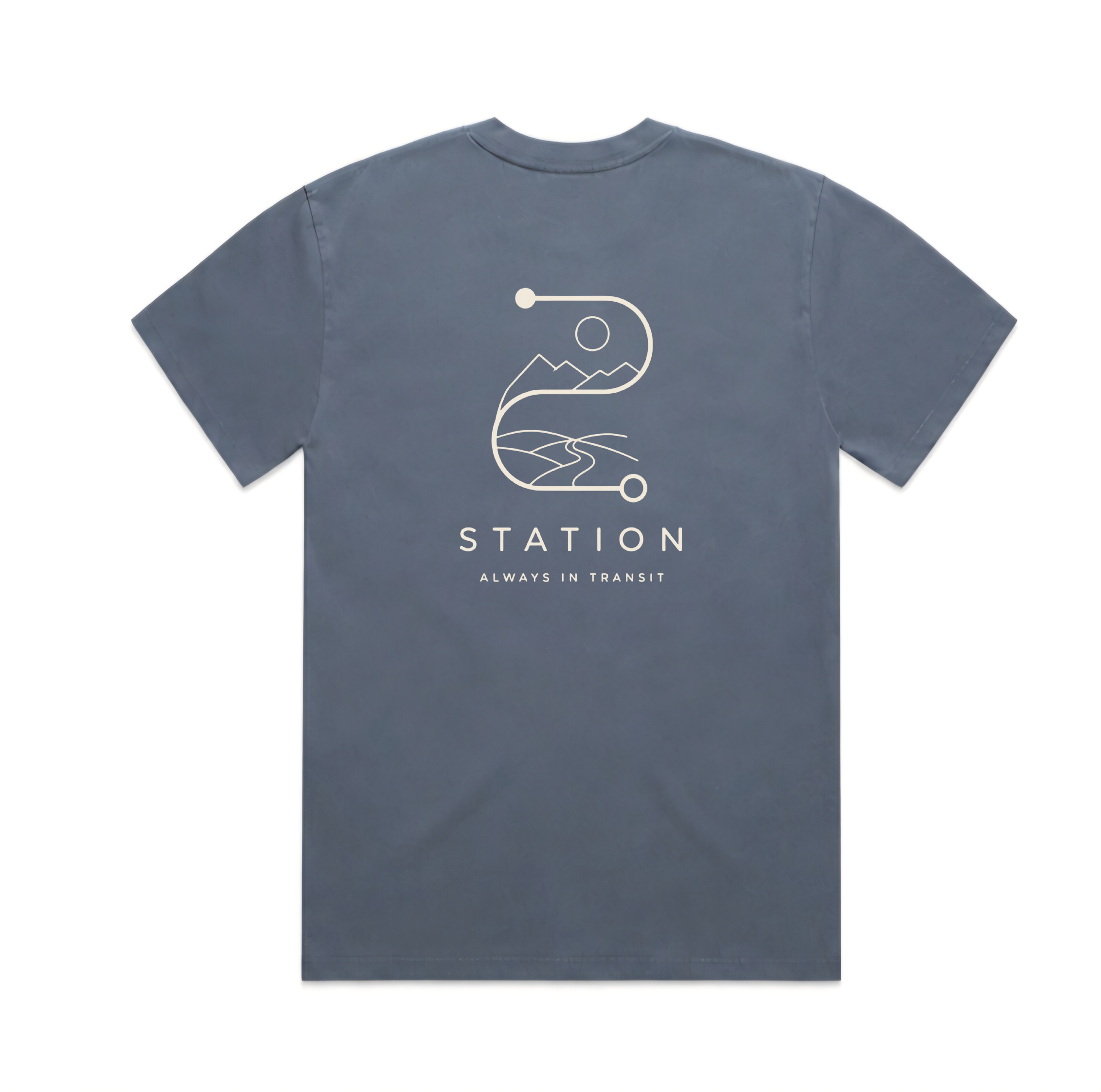 (Pre-order dispatch 20th August) STATION Faded Tee - Powder Blue
