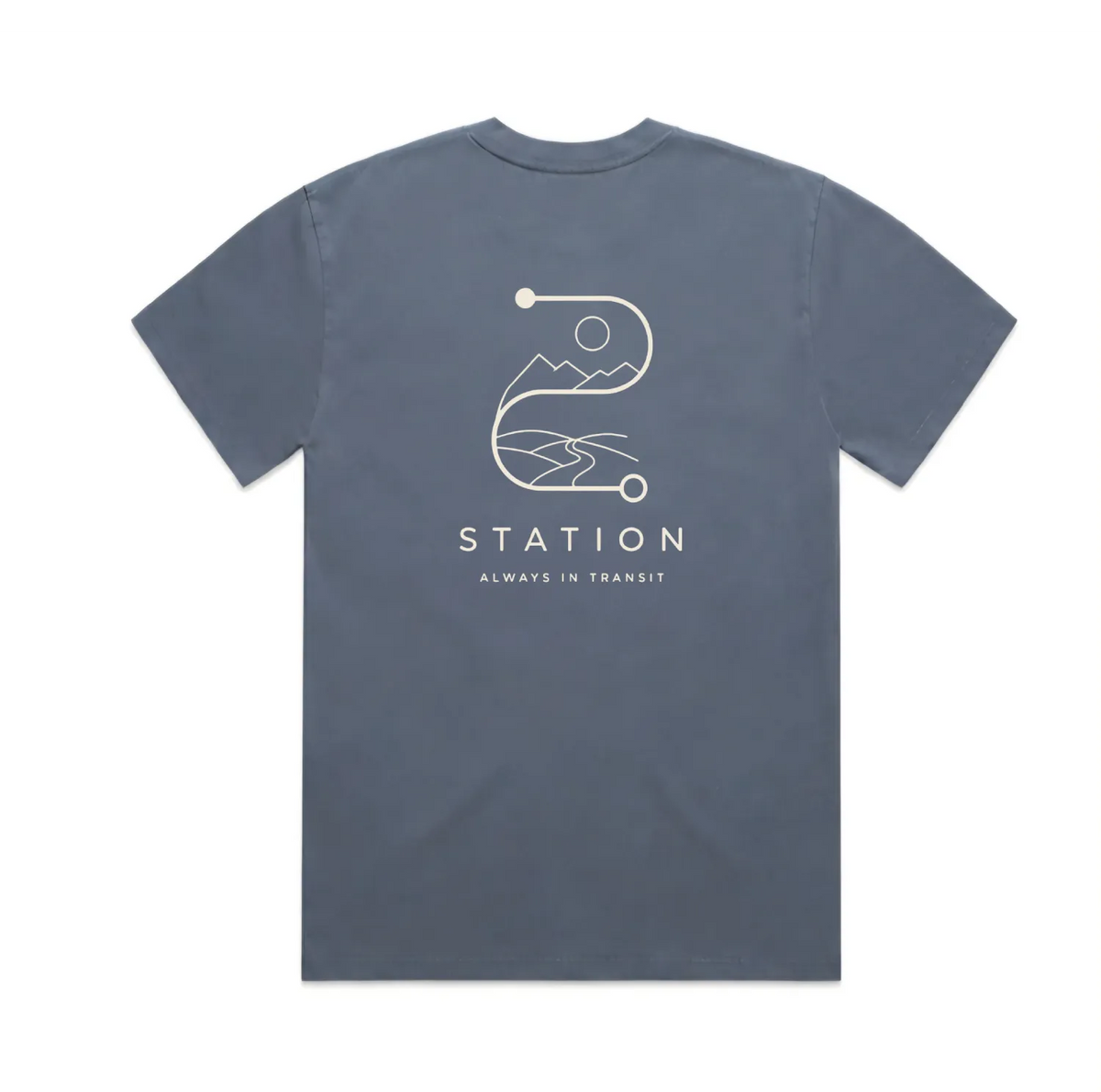 STATION Faded Tee - Powder Blue