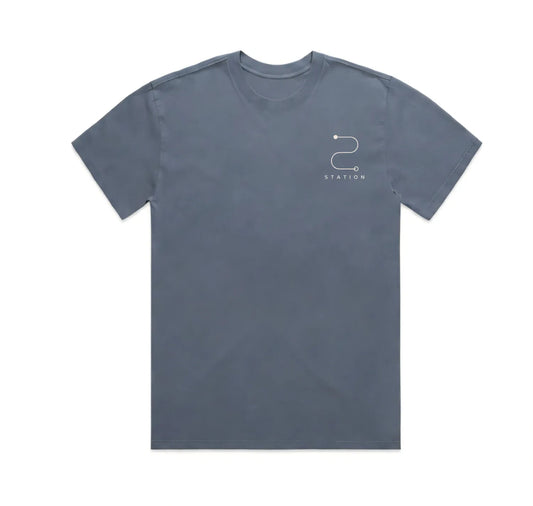 STATION Faded Tee - Powder Blue