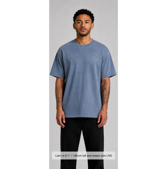STATION Faded Tee - Powder Blue
