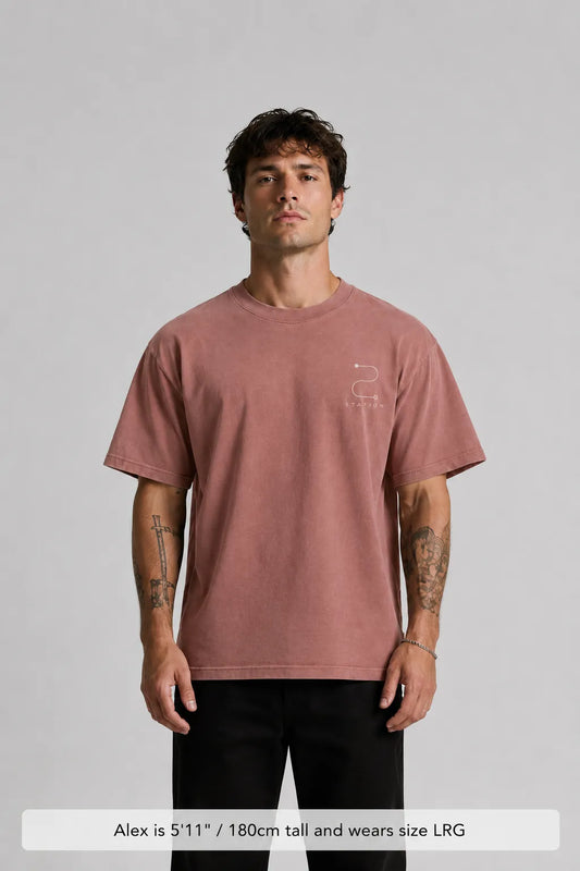 STATION Faded Tee - Dusky Pink