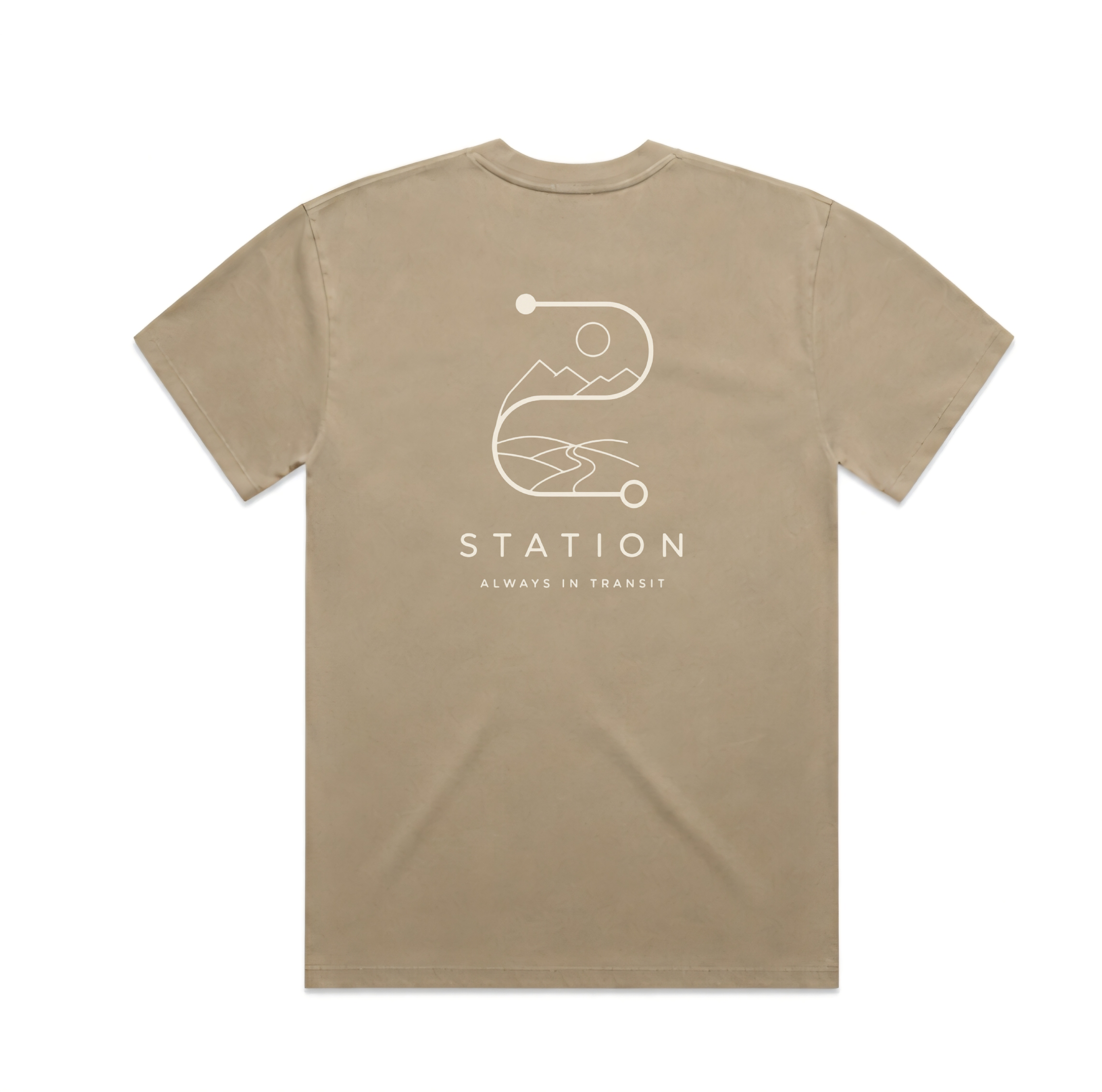 (Pre-order dispatch 20th August) STATION Faded Tee - Sand