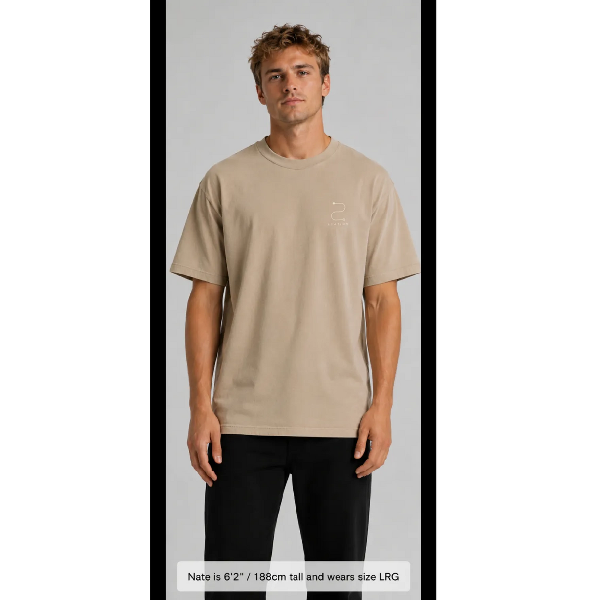 STATION Faded Tee - Sand