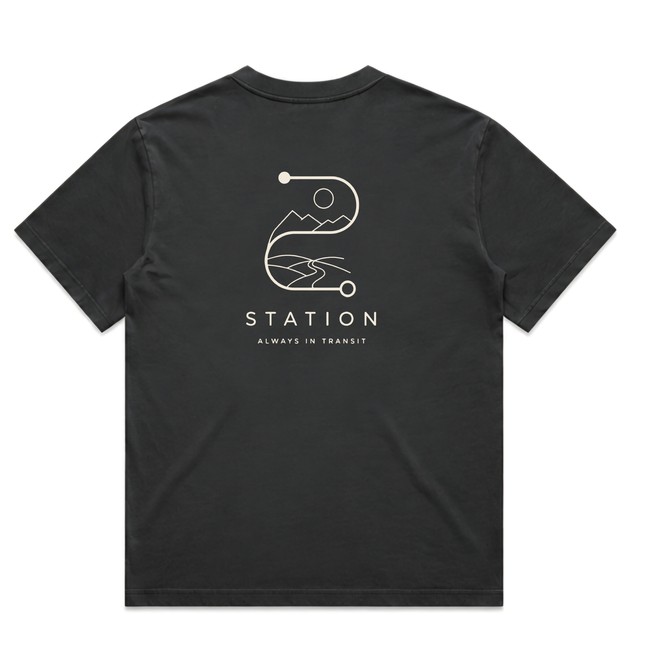 (Pre-order dispatch 20th August) STATION Woman's Faded Tee - Black