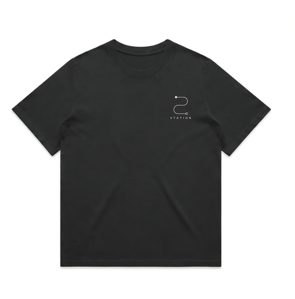 (Pre-order dispatch 20th August) STATION Woman's Faded Tee - Black