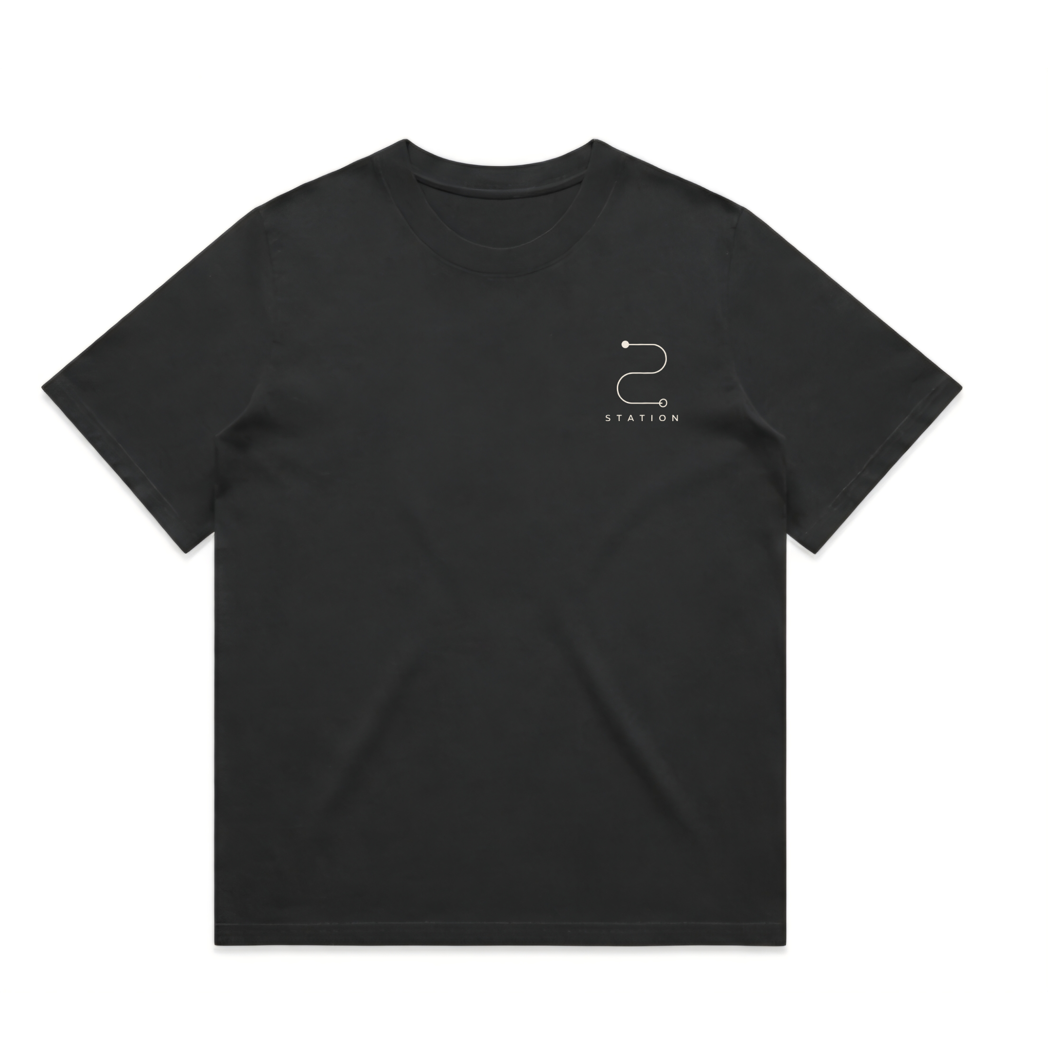 (Pre-order dispatch 20th August) STATION Woman's Faded Tee - Black