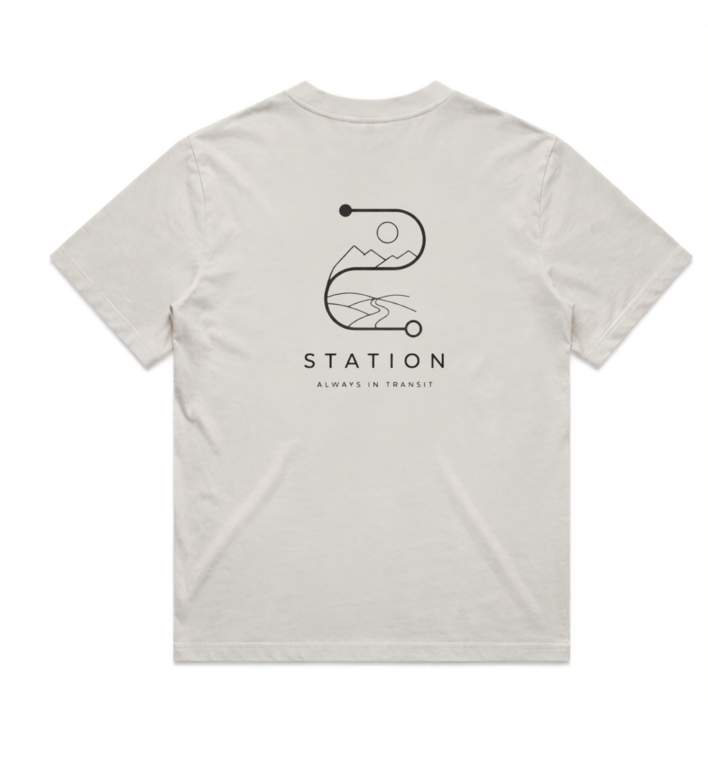 (Pre-order dispatch 20th August) STATION Woman's Faded Tee - Bone