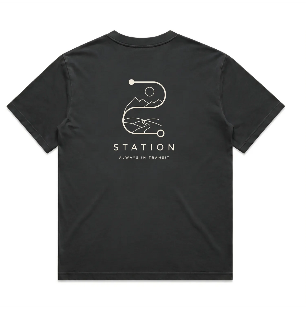 STATION Woman's Faded Tee - Black