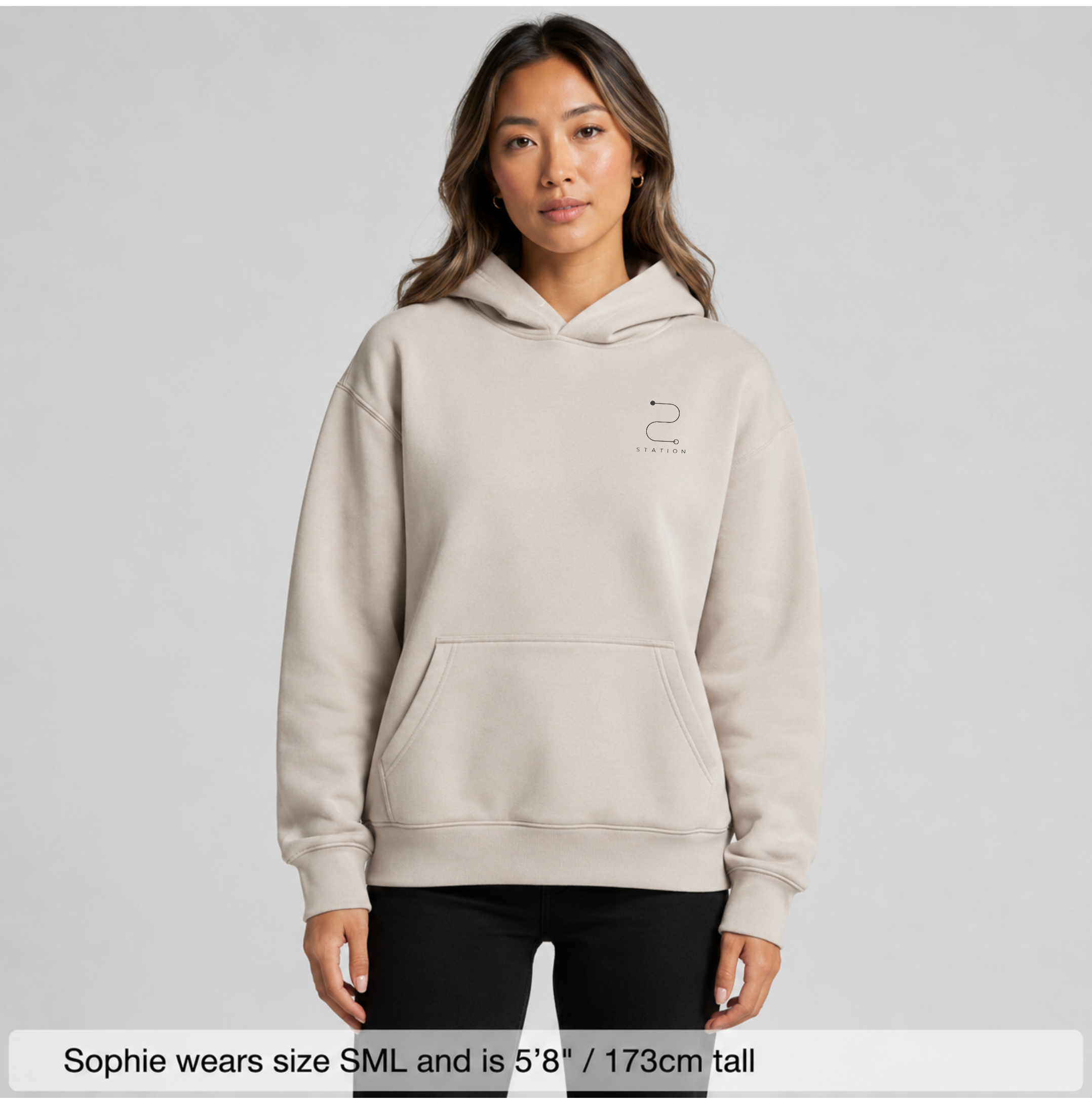 (Pre-order dispatch 20th August) STATION Women's Relax Hood - Bone