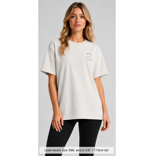 STATION Woman's Faded Tee - Bone