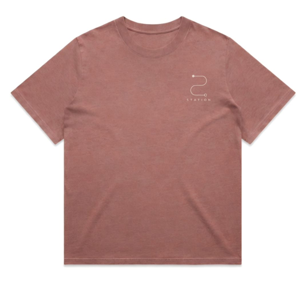 (Pre-order dispatch 20th August) STATION Faded Tee - Dusky Pink