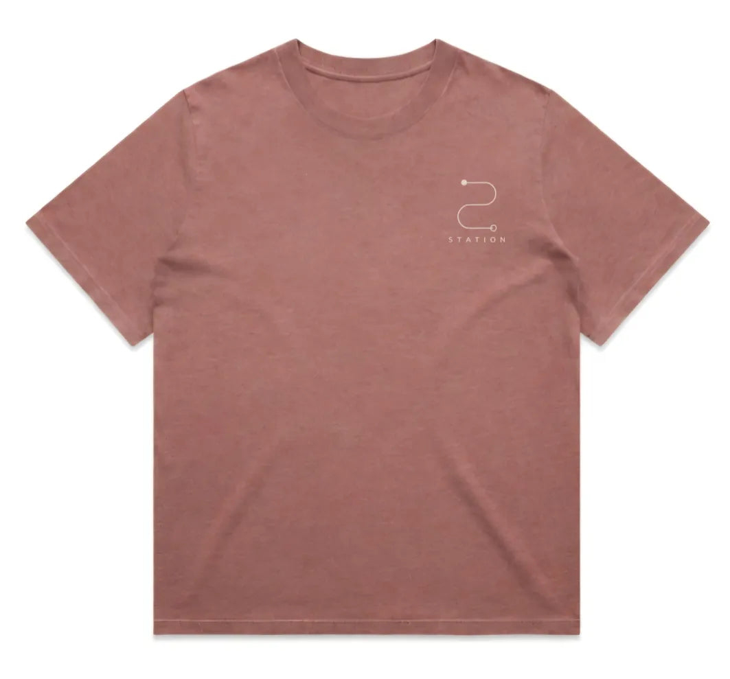 STATION Faded Tee - Dusky Pink