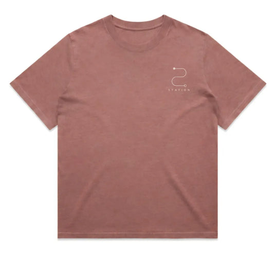 STATION Faded Tee - Dusky Pink