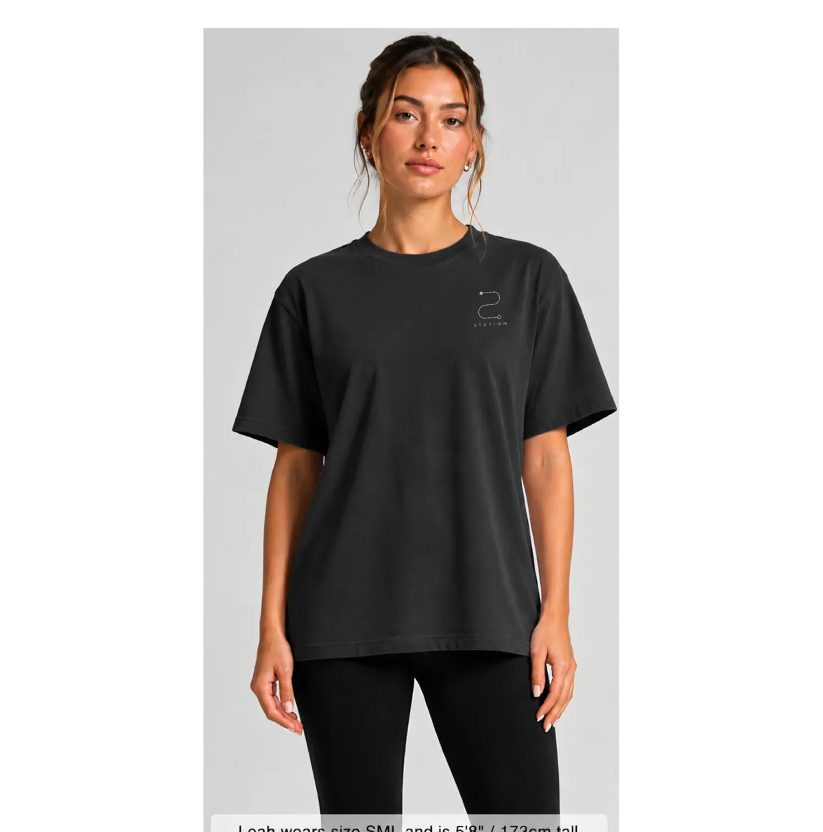 STATION Woman's Faded Tee - Black