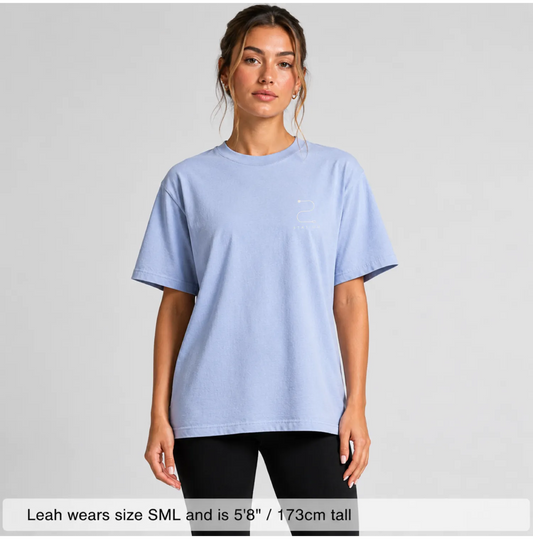 STATION Woman's Faded  Tee - Powder Blue