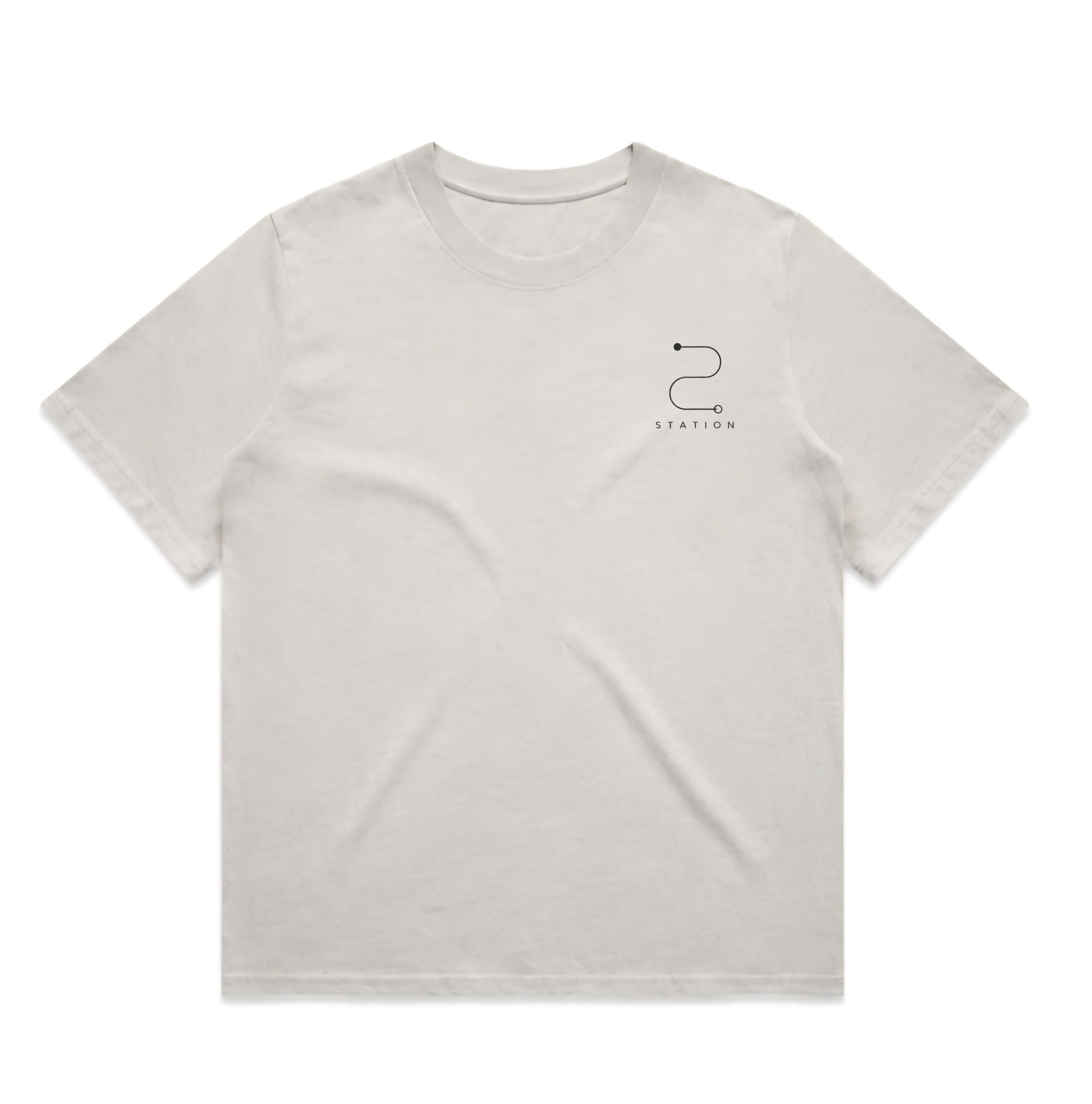 (Pre-order dispatch 20th August) STATION Woman's Faded Tee - Bone