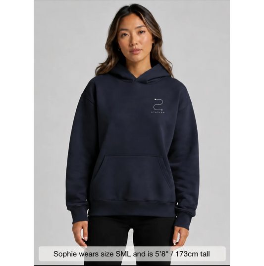 STATION Women's Relax Hood - Deep Navy