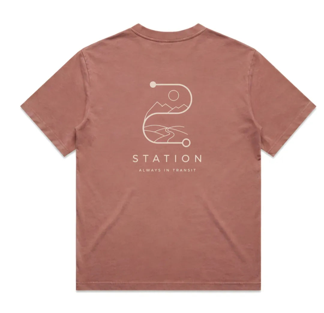 STATION Faded Tee - Dusky Pink